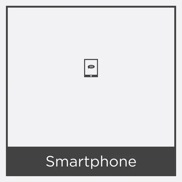 Ikon smartphone diisolasi pada latar belakang putih - Stok Vektor