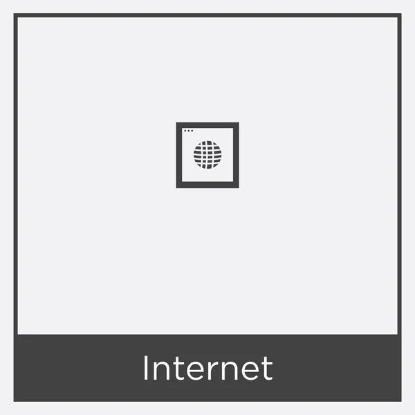 Internet ikonra elszigetelt fehér background — Stock Vector