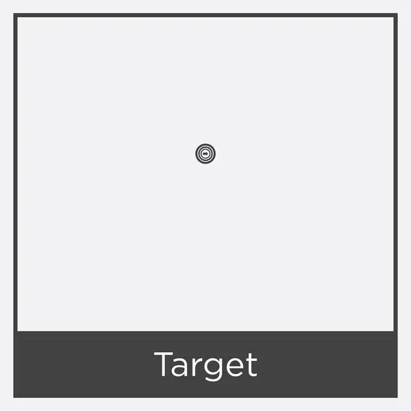 Icône cible isolée sur fond blanc — Image vectorielle