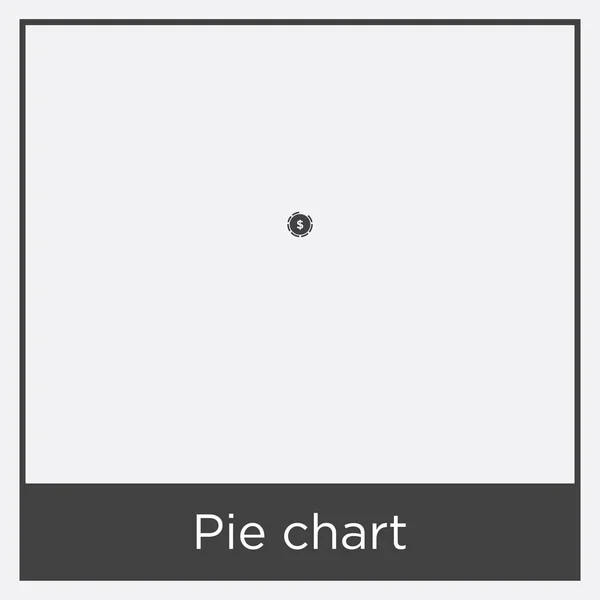 Icono gráfico de pastel aislado sobre fondo blanco — Vector de stock