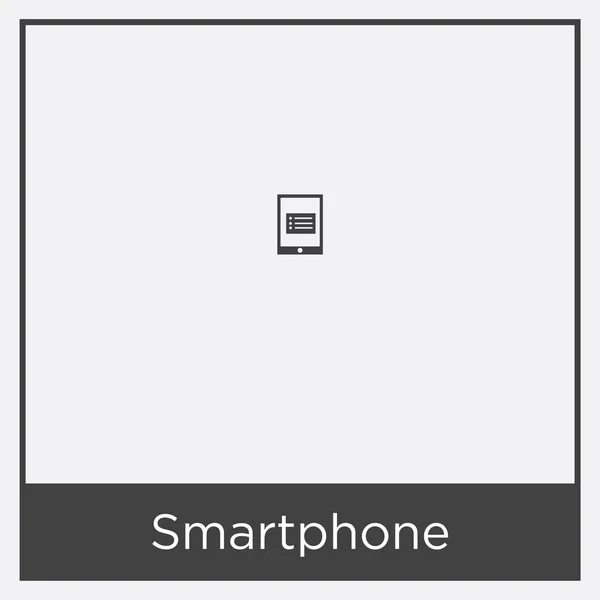 Иконка смартфона на белом фоне — стоковый вектор