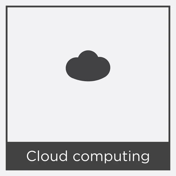 Icône Cloud Computing isolée sur fond blanc — Image vectorielle