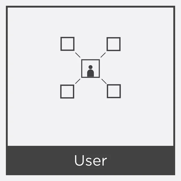 Ícone de usuário isolado no fundo branco — Vetor de Stock