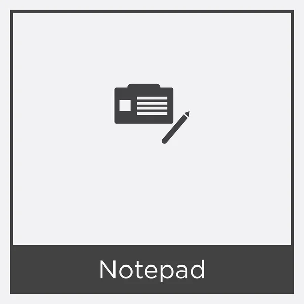 Notepad icon isolated on white background — Stock Vector