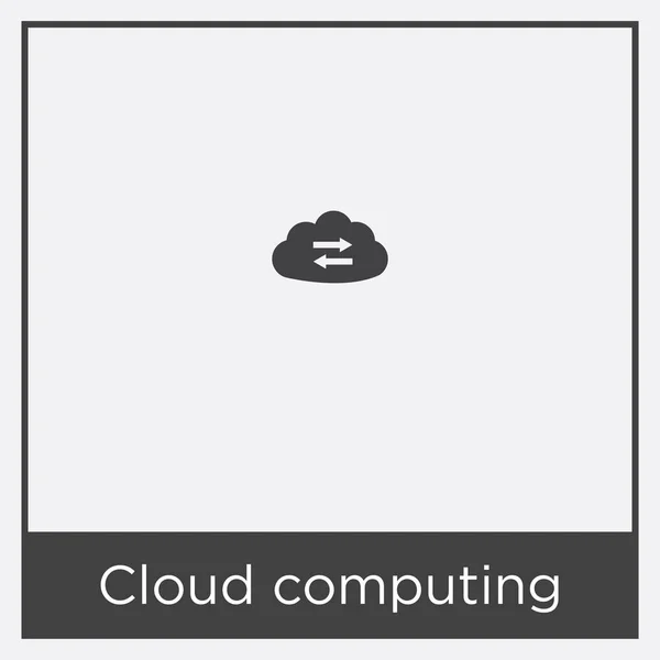 Cloud computing icon isolated on white background — Stock Vector