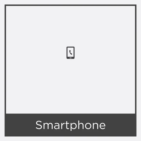 Ikon smartphone diisolasi pada latar belakang putih - Stok Vektor