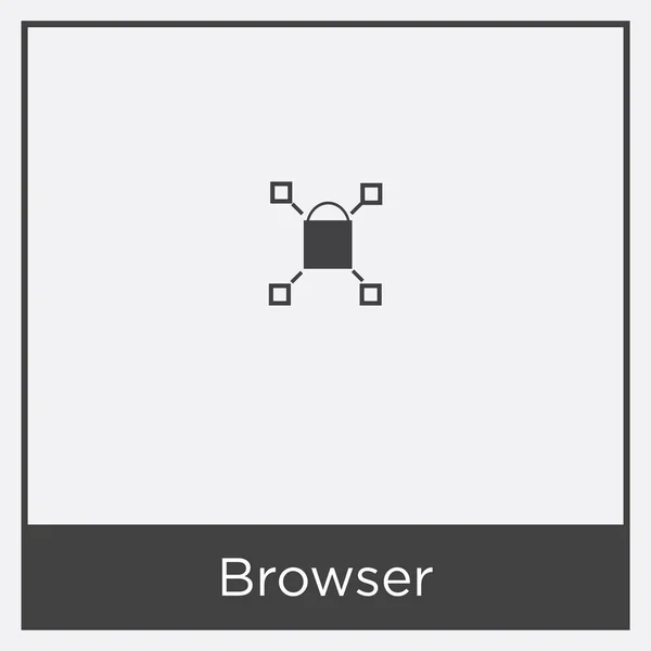 Browser pictogram geïsoleerd op witte achtergrond — Stockvector
