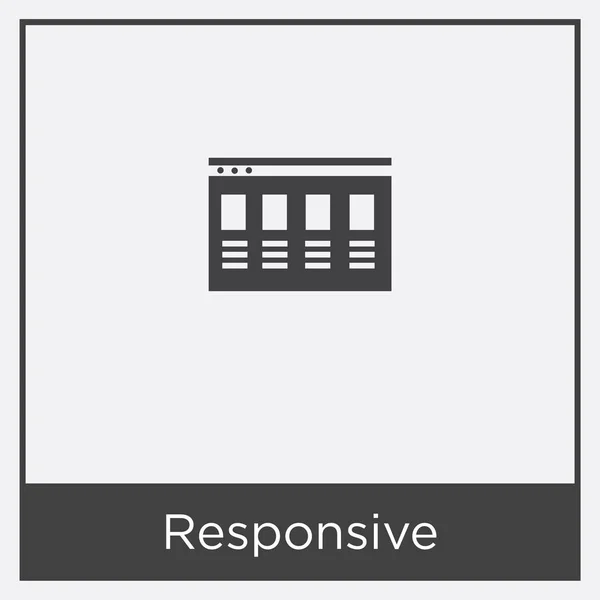 Responsive ikona na białym tle — Wektor stockowy