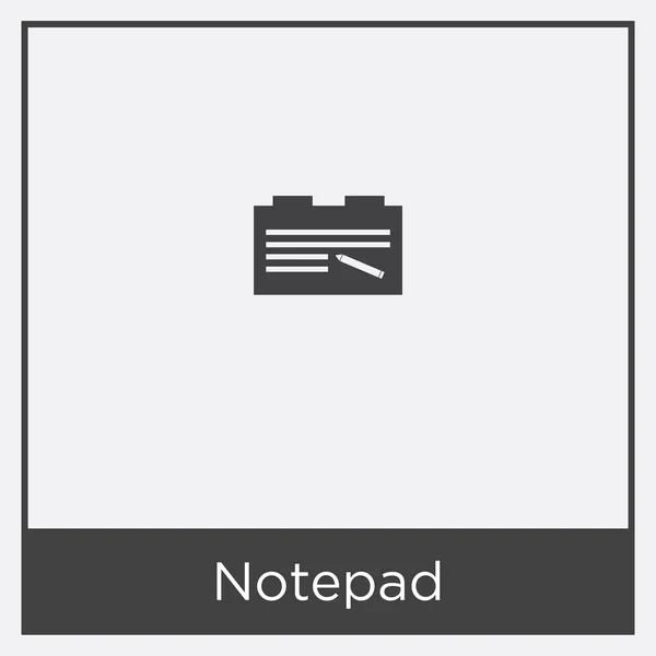 Значок блокнот ізольовано на білому тлі — стоковий вектор
