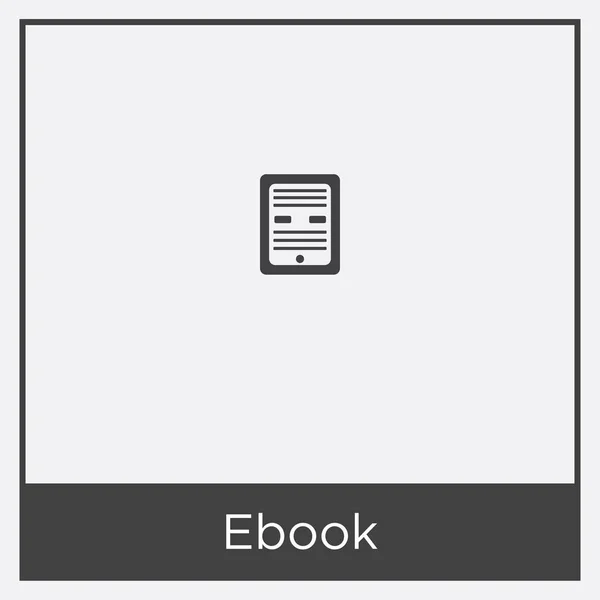 Icono de libro electrónico aislado sobre fondo blanco — Vector de stock