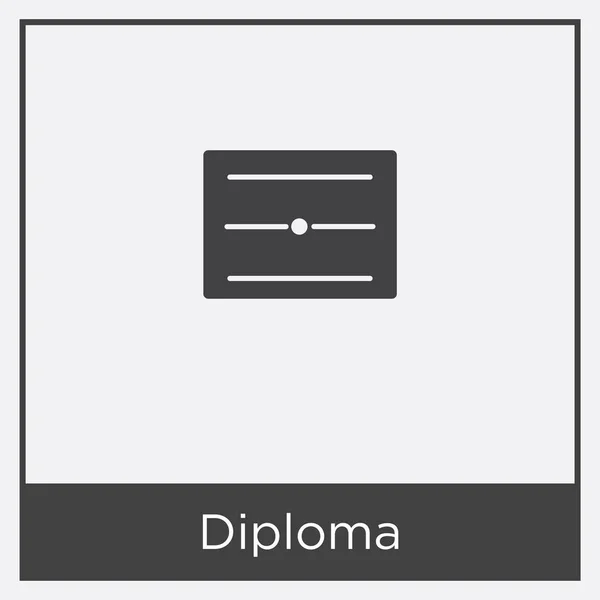 Icône du diplôme isolé sur fond blanc — Image vectorielle