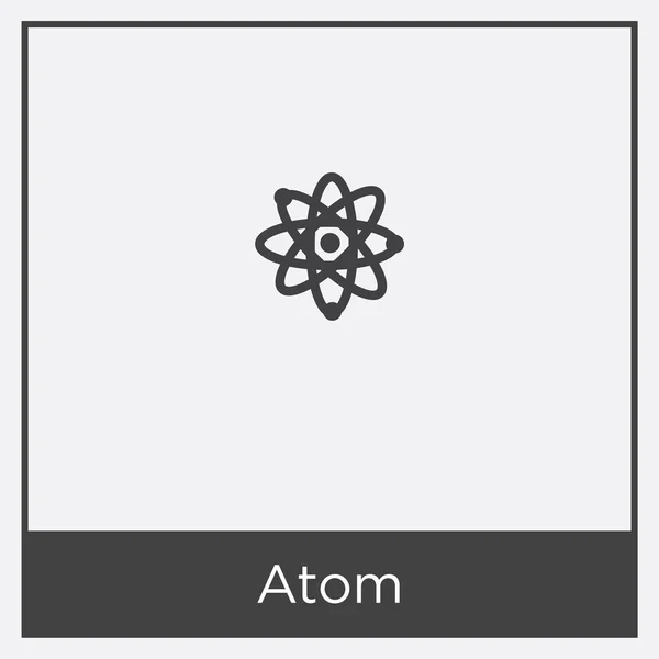 Иконка Атома на белом фоне — стоковый вектор