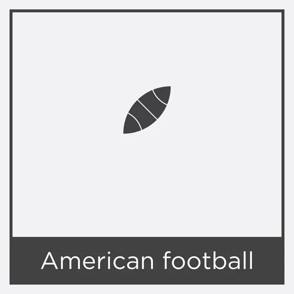 Икона американского футбола на белом фоне — стоковый вектор