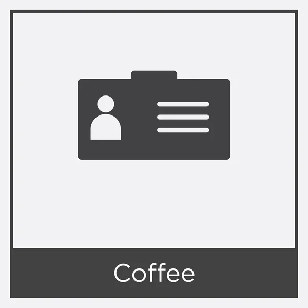 Иконка кофе на белом фоне — стоковый вектор