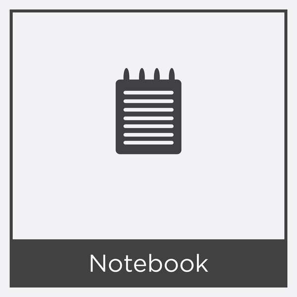 Notebook icon isolated on white background