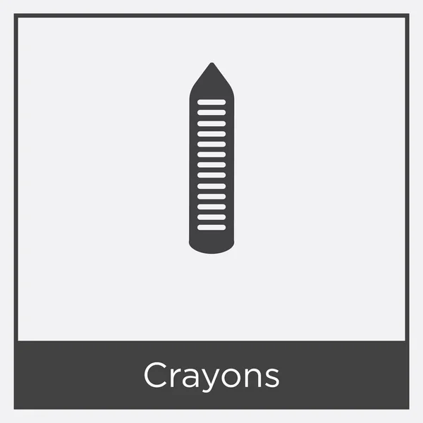 Icono de crayones aislado sobre fondo blanco — Vector de stock