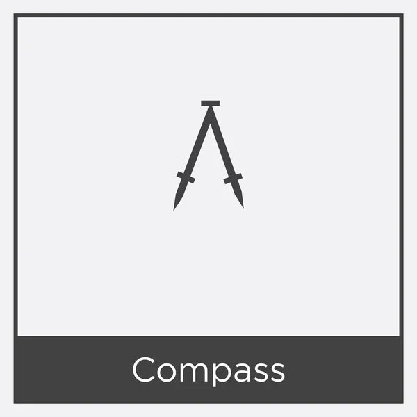 Kompas pictogram geïsoleerd op witte achtergrond — Stockvector