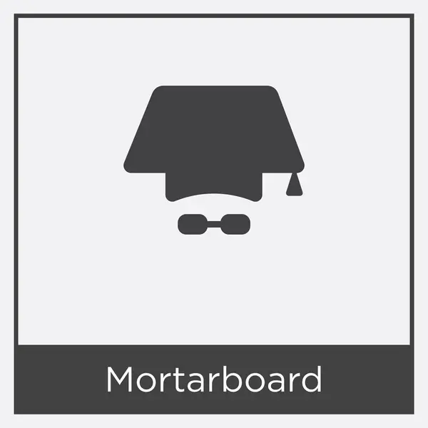 Mortarboard icon isolated on white background — Stock Vector
