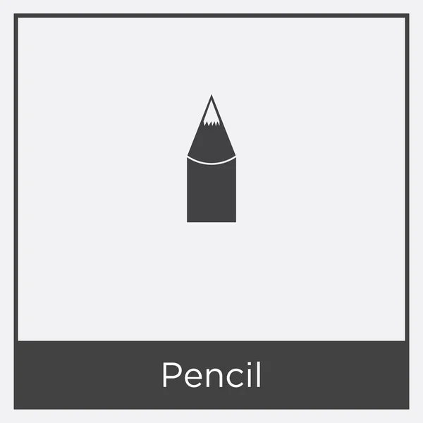 Potlood pictogram geïsoleerd op witte achtergrond — Stockvector