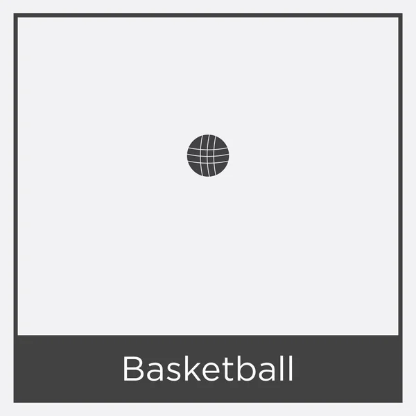 Ícone de basquete isolado no fundo branco — Vetor de Stock