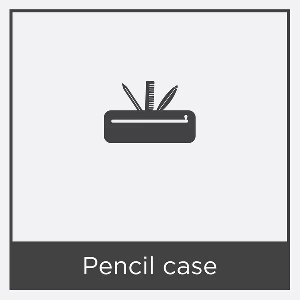 Ceruza eset ikonjára elszigetelt fehér background — Stock Vector