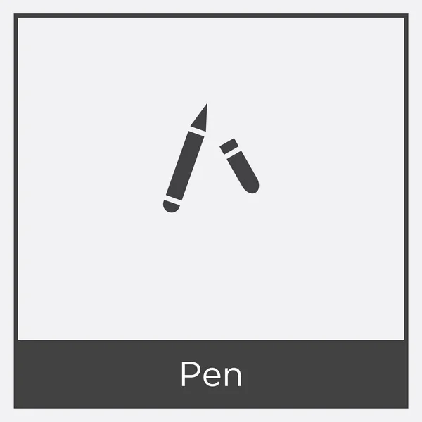 Pen pictogram geïsoleerd op witte achtergrond — Stockvector