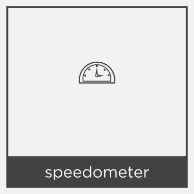 Beyaz arkaplanda hız göstergesi simgesi izole edildi