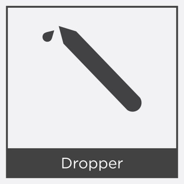 Beyaz arka plan üzerinde izole damlalık simgesini