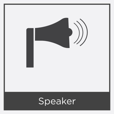 Beyaz arkaplanda hoparlör simgesi izole edildi