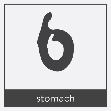 Beyaz arka plan üzerinde izole mide simgesi