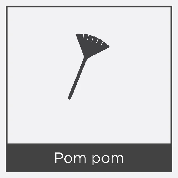 在白色背景下隔离的 pom pom 图标 — 图库矢量图片