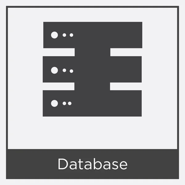 Datenbank-Symbol isoliert auf weißem Hintergrund — Stockvektor
