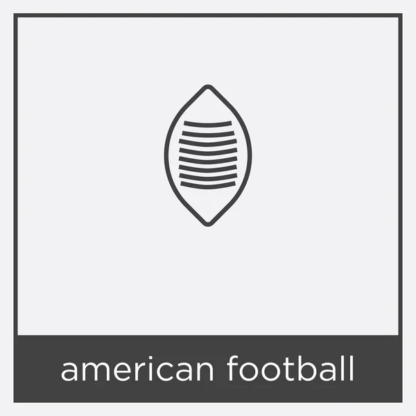 Икона американского футбола на белом фоне — стоковый вектор