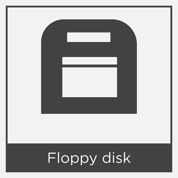 Ícone de disquete isolado no fundo branco — Vetor de Stock
