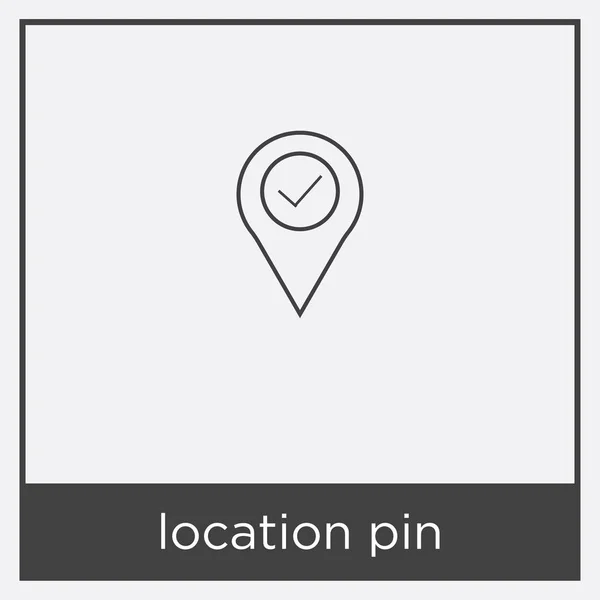 Icono de pin de ubicación aislado sobre fondo blanco — Vector de stock