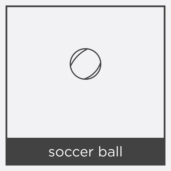 Soccer ball pictogram geïsoleerd op witte achtergrond — Stockvector