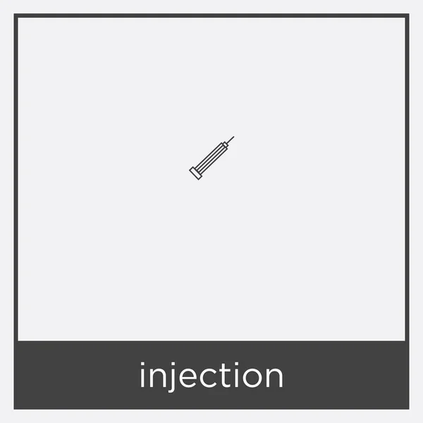Icona di iniezione isolata su sfondo bianco — Vettoriale Stock