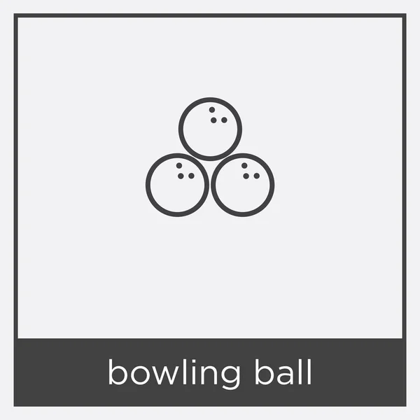 Bowling palla icona isolato su sfondo bianco — Vettoriale Stock