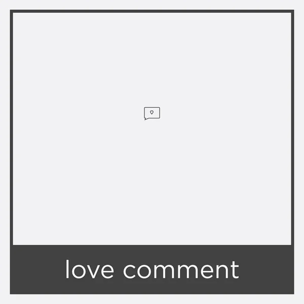 Love comment icon isolated on white background — Stock Vector