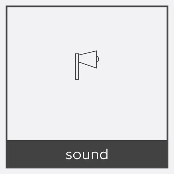 Geluidspictogram geïsoleerd op witte achtergrond — Stockvector