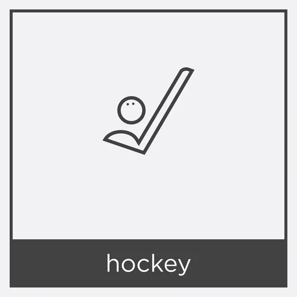 Иконка хоккея на белом фоне — стоковый вектор