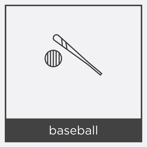 Иконка бейсбола на белом фоне — стоковый вектор