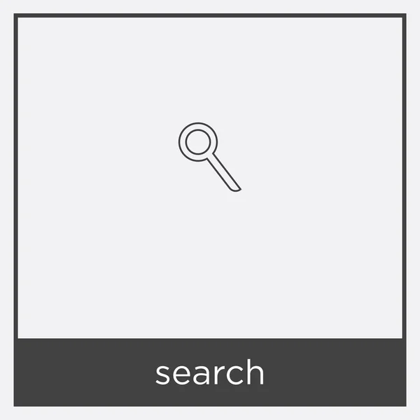 Icona di ricerca isolata su sfondo bianco — Vettoriale Stock