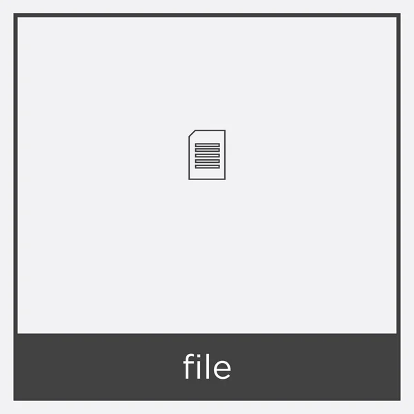 Fil ikon isolerad på vit bakgrund — Stock vektor