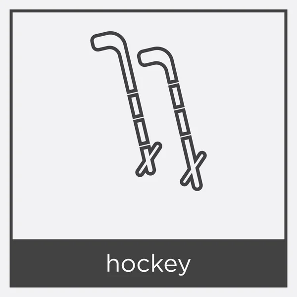 Hockey icon isolated on white background — Stock Vector