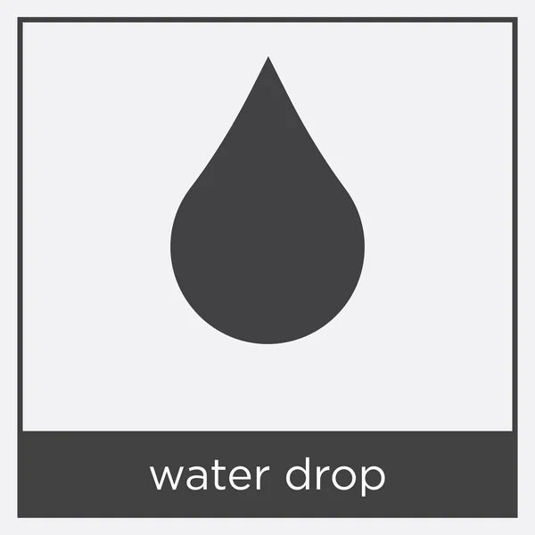 Water drop icon isolated on white background — Stock Vector