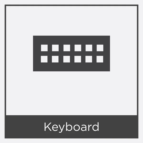 Toetsenbord pictogram geïsoleerd op witte achtergrond — Stockvector