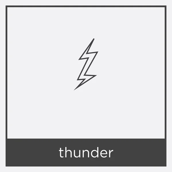 Thunder pictogram geïsoleerd op witte achtergrond — Stockvector