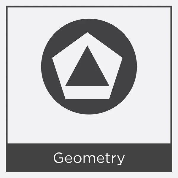 Ícone de geometria isolado no fundo branco — Vetor de Stock