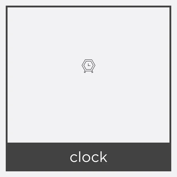 Uhr-Symbol isoliert auf weißem Hintergrund — Stockvektor